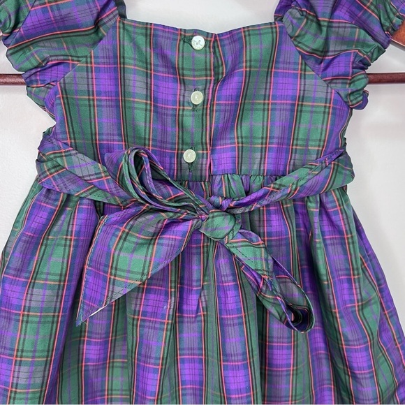 Chaps Plaid Purple & Green Dress Size 9m - Picture 6 of 8